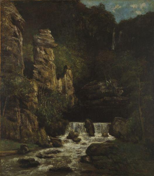 Courbet, Gustave Landscape with Waterfall oil painting image